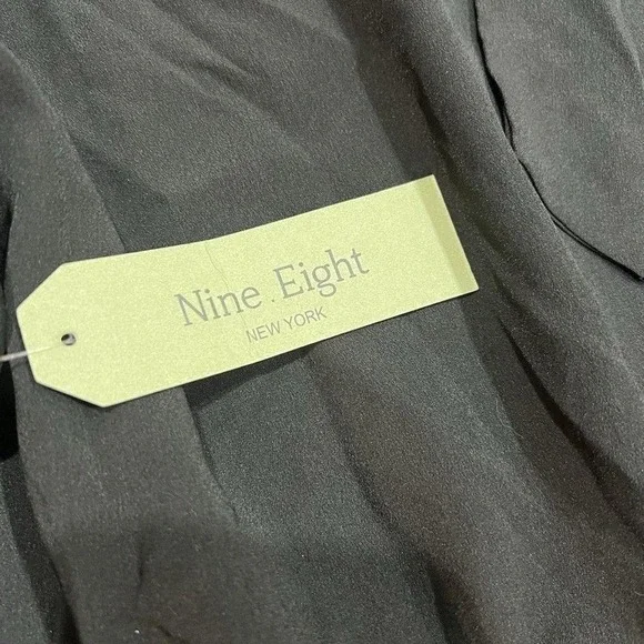 NINE EIGHT NEW YORK Sz 3X Black Mock Neck, Peasant, Tiered Women's Dress - Picture 5 of 8